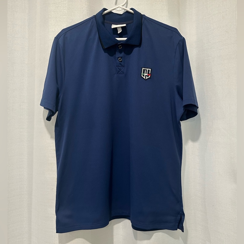 Uomosport Men Short Sleeve Polo in Color Navy In Size Large